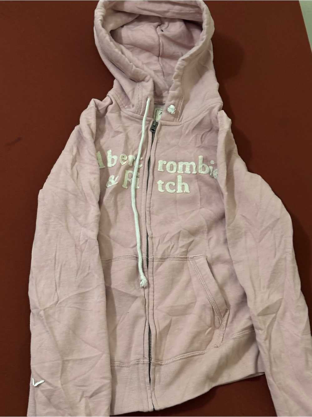 Abercrombie & Fitch Light Pink Kids Hooded Zip Jacket